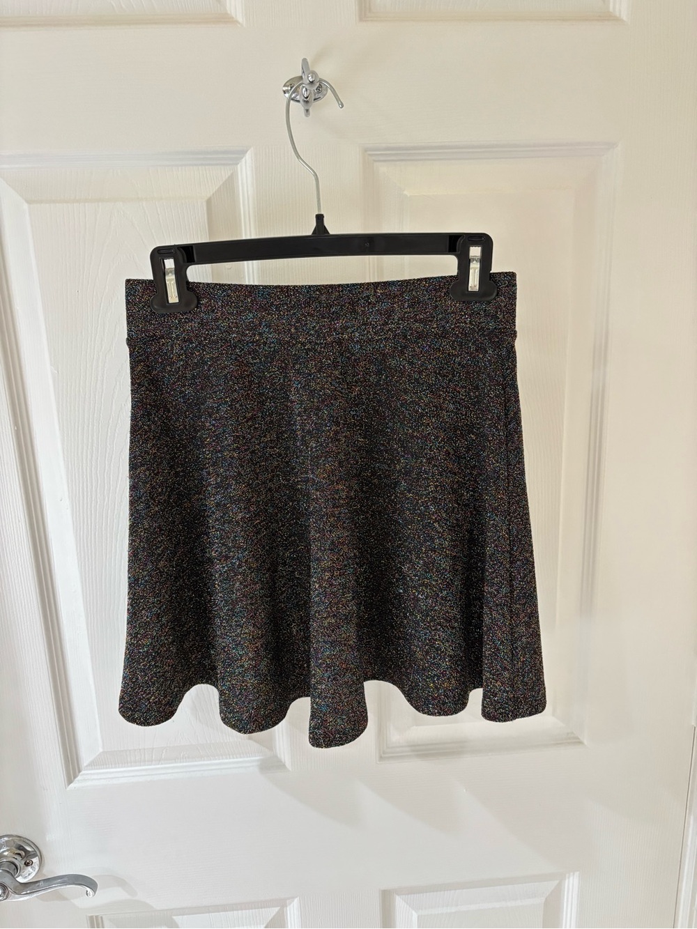 Forever 21 Black Multi-Color Speckled Skater Skirt